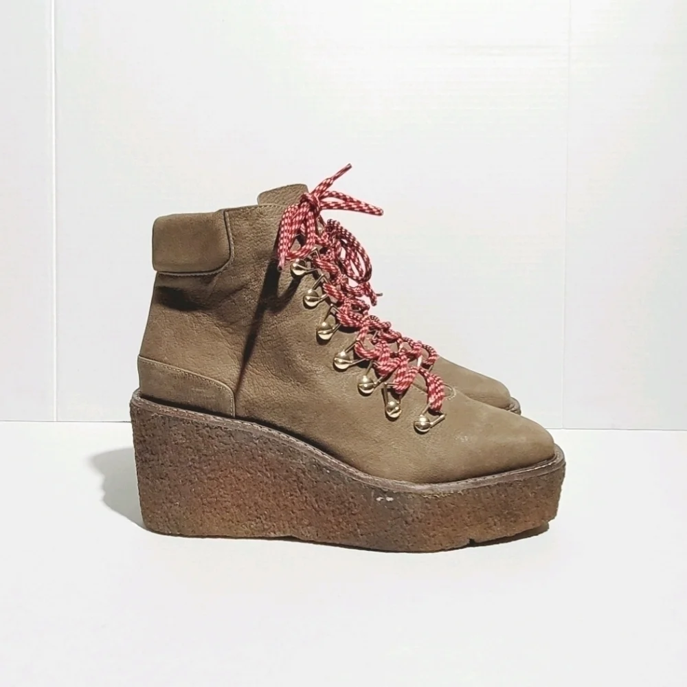 CECELIA NEW YORK Helga Platform Wedge Hiker Boots